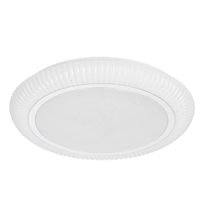 GILLY lampa sufitowa plafon 38cm 24W LED 4000K klosz biały+chromowy 13-34243