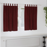 Zasłony zaciemniające 2 pcs Czerwone wino 140 x 140 cm Aksamit
