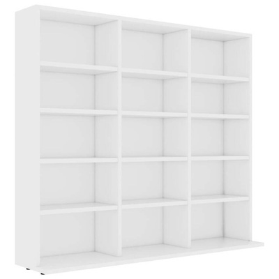 vidaXL Szafka na płyty CD, biała, 102x23x89,5 cm