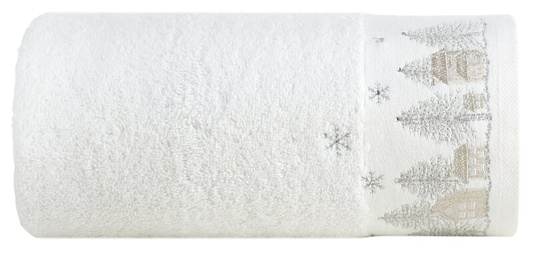 RĘCZNIK ŚWIATECZNY JOY2 50 X 90 CM BIAŁY