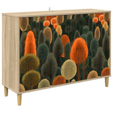 Bufet ZAANDAM Sonoma 102 x 33 x 75 cm Drewno inżynieryjne
