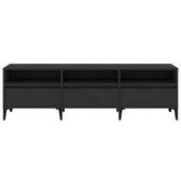 vidaXL Szafka pod TV, czarna, 150x30x44,5 cm, materiał drewnopochodny