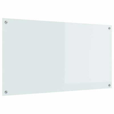 Panel kuchenny Biały 110 x 60 cm szkło hartowane