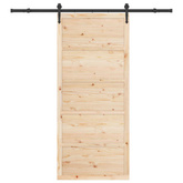 Drzwi przesuwne 100 x 208 cm Lite drewno sosnowe naturalny