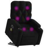 vidaXL Podnoszony fotel masujący, elektryczny, rozkładany, czarny