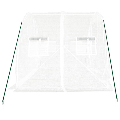 Szklarnia ze stalową ramą, biała, 6 m?, 3x2x2 m