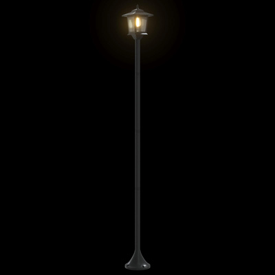 Zestaw Lamp Post with LED Bulb 2 szt. Czarny 16 x 16 x 156 cm