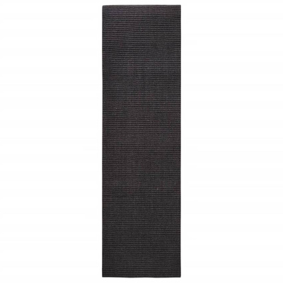 vidaXL Dywanik, naturalny sizal, 100x350 cm, czarny