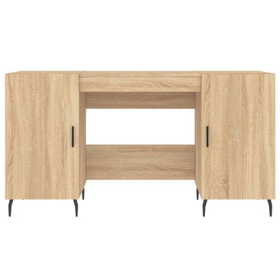 vidaXL Biurko, dąb sonoma, 140x50x75 cm, materiał drewnopochodny wariant 7