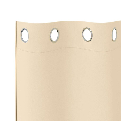 Firany blackout z kółkami 2 pcs Kremowy 225 x 140 cm Poliester