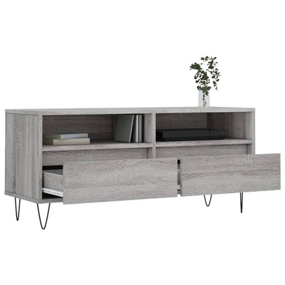 vidaXL Szafka pod TV, szary dąb sonoma, 100x34,5x44,5 cm model standard