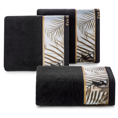 Ręcznik Eva czarny 50x90
