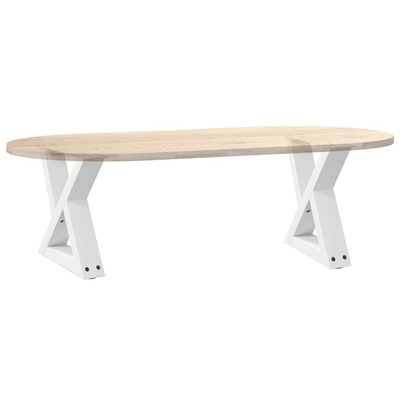 Nogi do stolika kawowego 2 szt. Białe 30x(30-31,3) cm Stal