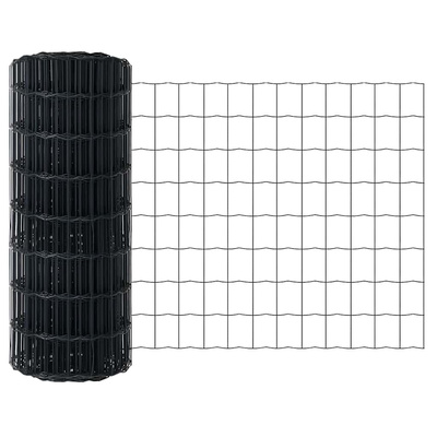 Ogrodzenie Euro 0,6 x 50 m Żelazo pokryte PVC Szary