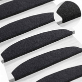Samoprzylepne maty na schody 15 pcs Czarny 80 x 24,5 x 3,5 cm