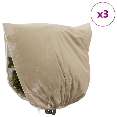Osłony Fleece dla Roślin Przed Przymrozkami 3 pcs Beżowy