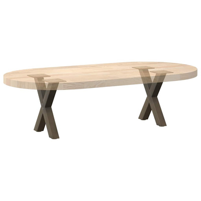 Nogi do stolika kawowego w kształcie litery X 2 szt. Naturalna stal 37x(30-31) cm Stal