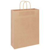 Torby papierowe 250 szt. z uchwytami Brązowe 32x12x42 cm