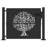Brama ogrodowa 110 x 105 cm Stal Malowana Proszkowo Zamykane