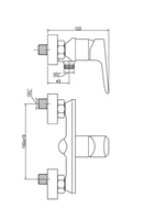 Bateria natryskowa Dokos chrom  Invena
