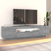 vidaXL Szafka TV z oświetleniem LED, szary dąb sonoma, 160x35x40 cm