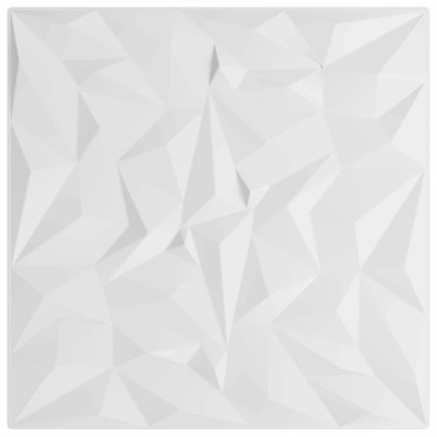 Panele ścienne 24 szt. 50 x 50 cm Biały Pianka XPS