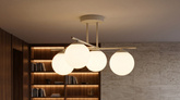 Lampa sufitowa na 4 źródła światła, kaszmirowa K-6043 z serii RAYA