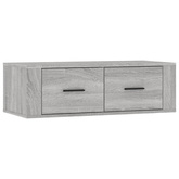 vidaXL Wisząca szafka pod TV, szary dąb sonoma, 80x36x25 cm