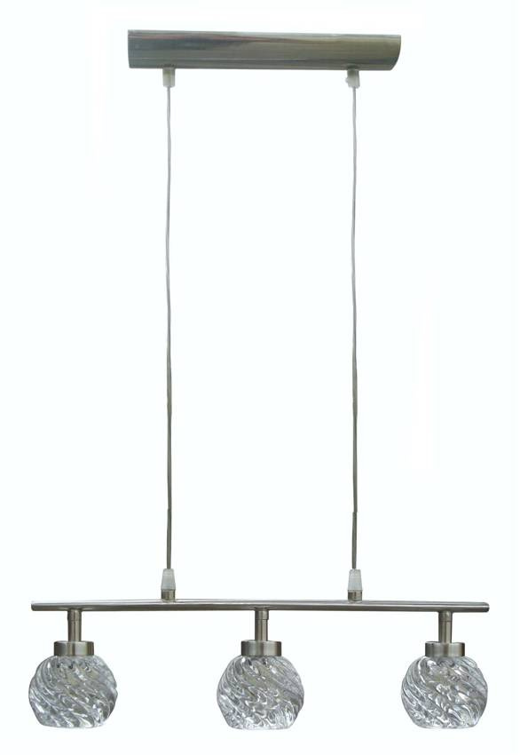 Lampa wisząca Gira 11-punktowa metalowo-szklana do salonu i jadalni