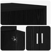 Highboard Czarny dąb 70 x 42,5 x 185 cm Drewno inżynieryjne