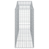 Kosze gabionowe, 14 szt, 200x50x120/140cm, galwanizowane żelazo