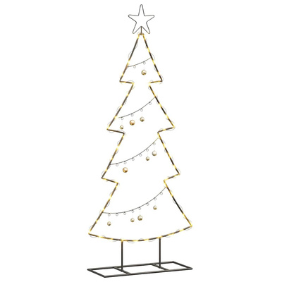 Metalowa choinka świąteczna z podstawą Czarny 125 cm Stal