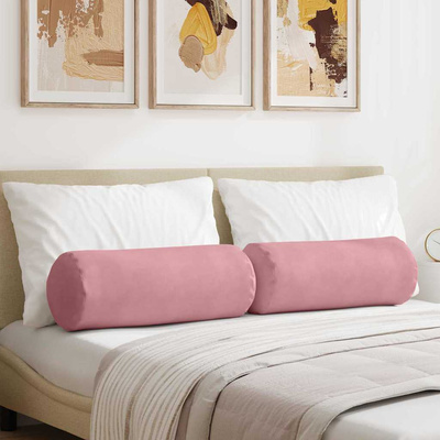 Poduszki Wałkowe 2 pcs Różowy ? 25 x 70 cm Tkanina sztruksowa
