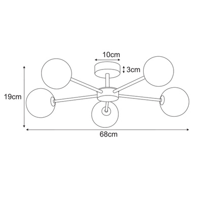Lampa sufitowa K-5714 z serii JUKON