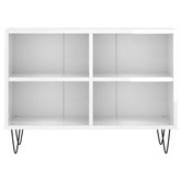 vidaXL Szafka pod TV, biała, wysoki połysk, 69,5x30x50 cm