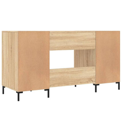 vidaXL Biurko, dąb sonoma, 140x50x75 cm, materiał drewnopochodny wariant 6