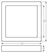 Oprawa stropowa LED 12W 4000K natynkowa biała kwadratowa SPN-07 Candellux 2263786