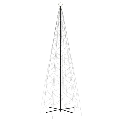 vidaXL Choinka stożkowa, 1400 ciepłych białych LED, 160x500 cm