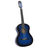 12-częściowy zestaw z gitarą klasyczną, niebieski, 4/4, 39"
