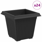 Kwadratowa doniczka na kwiaty 24 pcs Czarny 16 x 16 x 14 cm