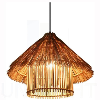 Lampa sufitowa wisząca z bambusa bali natural open