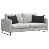 Poduszki na sofę 2 pcs Czarny 60 x 40 cm tkanina