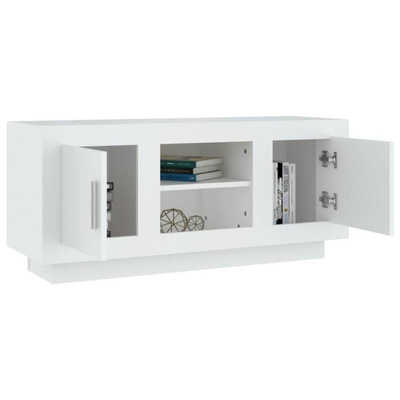 vidaXL Szafka pod TV, biała, 102x35x45 cm, materiał drewnopochodny