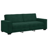 Sofa 3-osobowa, ciemnozielony, 220x78x84 cm, obita aksamitem