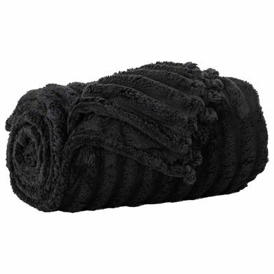 Koce narzutowe 6 pcs Czarny 150 x 130 cm Polar
