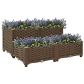 vidaXL Donica do podniesionej rabaty, 80x80x38 cm, polipropylen