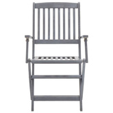 vidaXL Składane krzesła ogrodowe, 2 szt., z poduszkami, akacjowe wariant 4