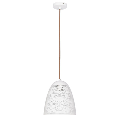 Lampa sufitowa wisząca 1X60W E27 ażurowy biały BENE 31-70340