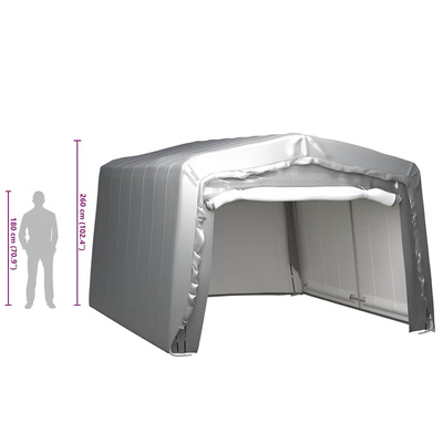 Namiot magazynowy, 370 x 370 cm, stal, szary