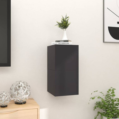 vidaXL Wiszące szafki telewizyjne, 2 szt., szare, 30,5x30x30 cm